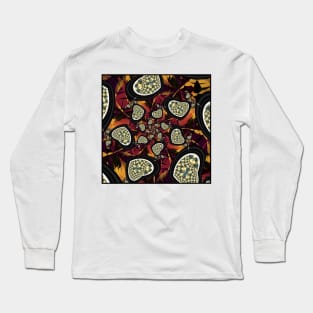 Hearts Fractal Pattern Long Sleeve T-Shirt